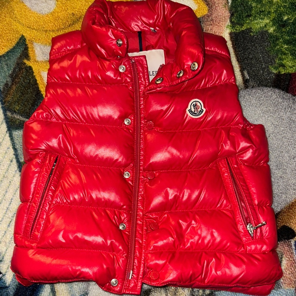 Moncler Vibrant Red Quilted Vest